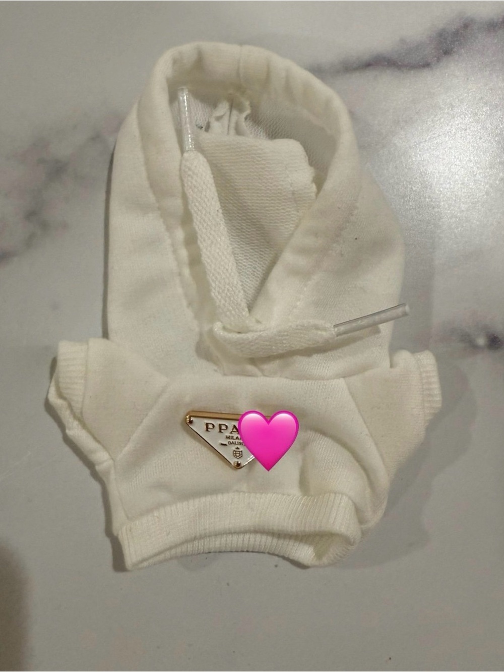 Labubu clothes 1 pcs outfit white  hoodie